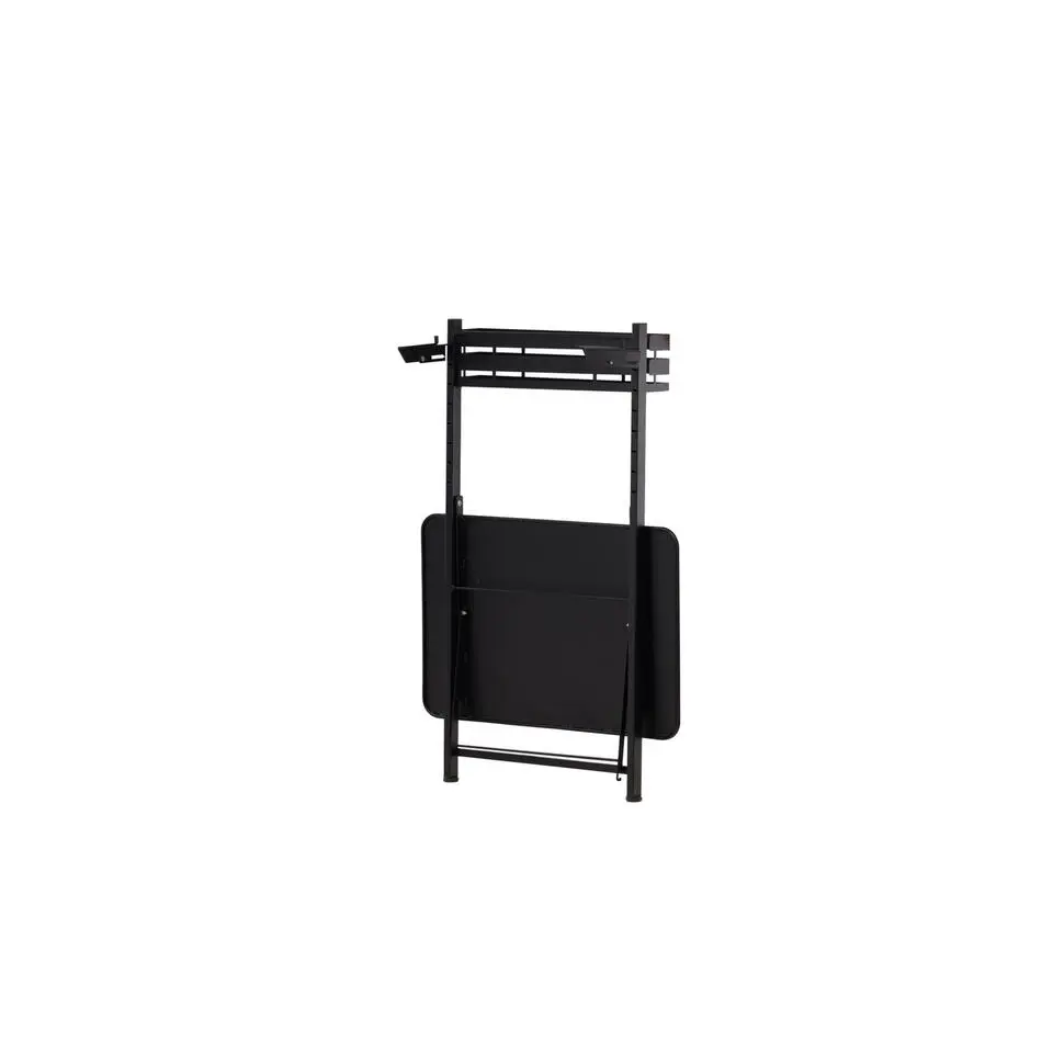 Balkontafel Zwart Metaal - 77x57x120cm - Opklapbaar - Borneo