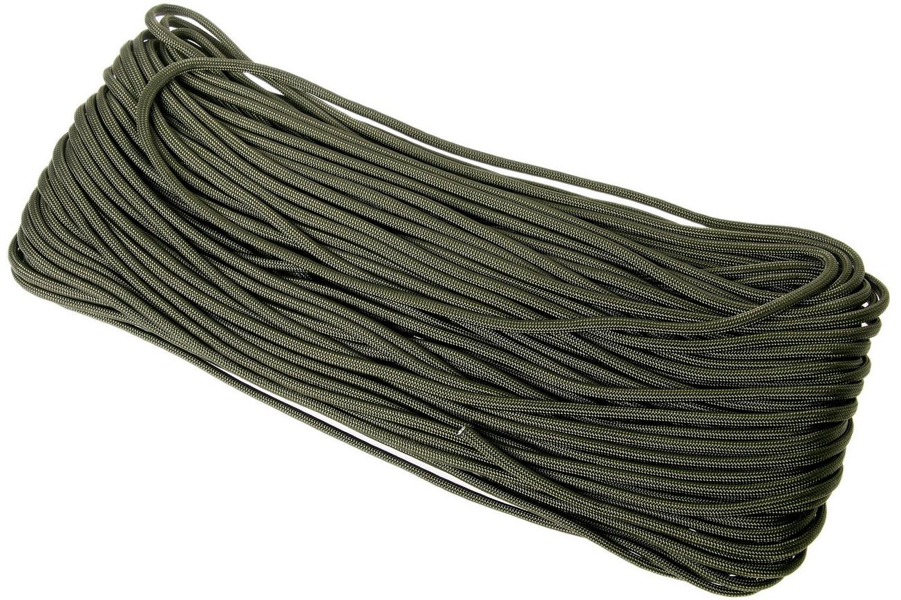 Knivesandtools 550 paracord type III, kleur: olive drab, 100 ft (30,48 m)