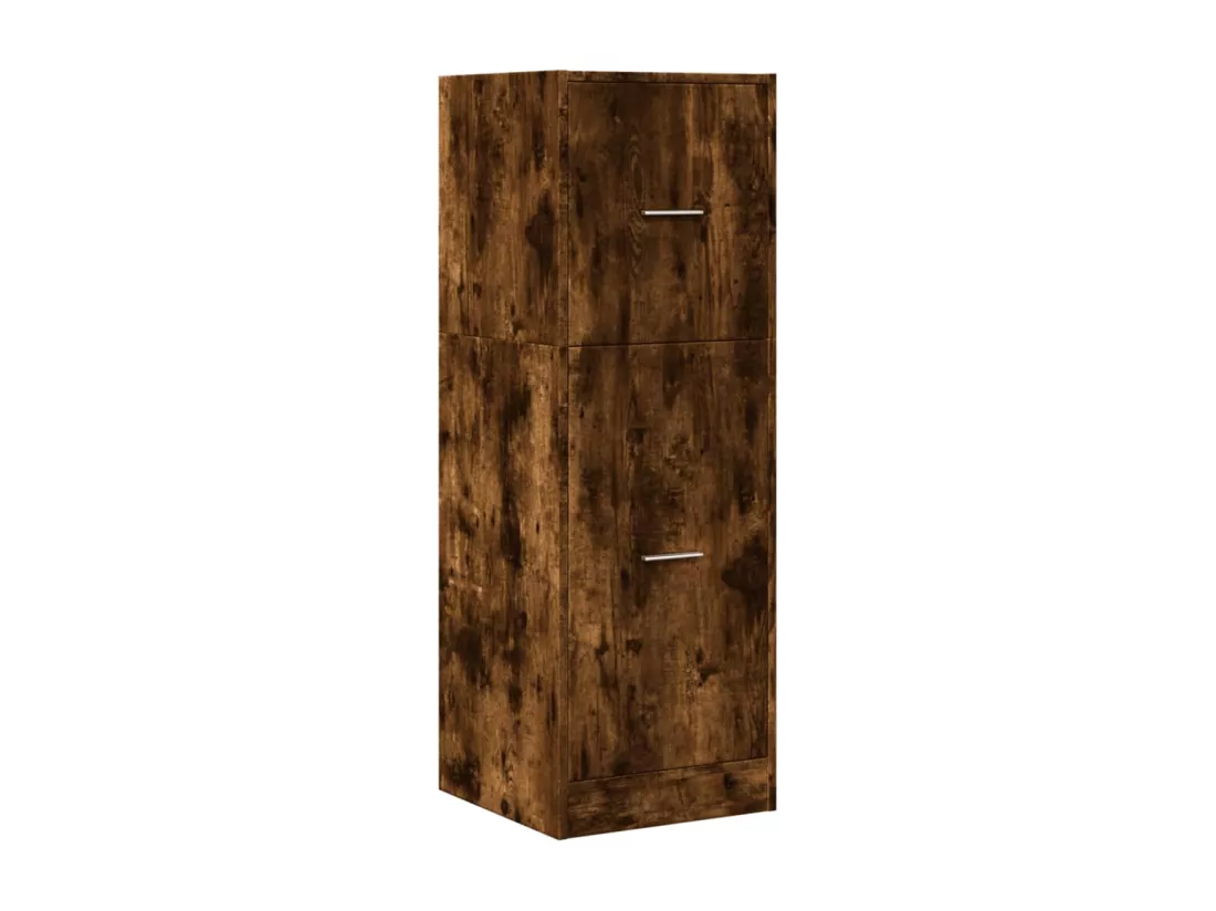 Armoire d'apothicaire chêne fumé 40x41x118 cm bois d'ingénierie