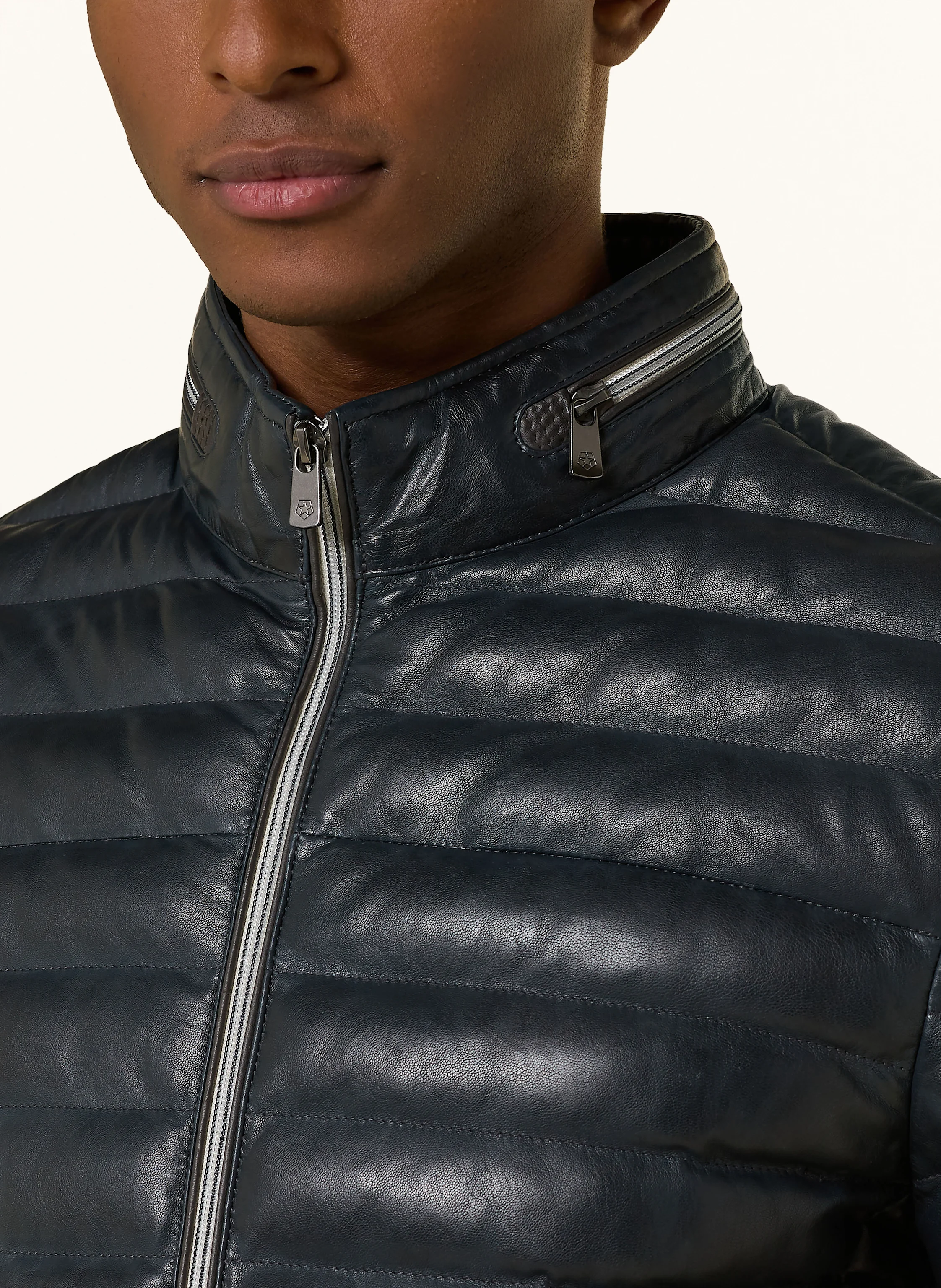 MILESTONE Steppjacke MSCORTINO aus Leder mit DUPONT™ SORONA®-Isolierung