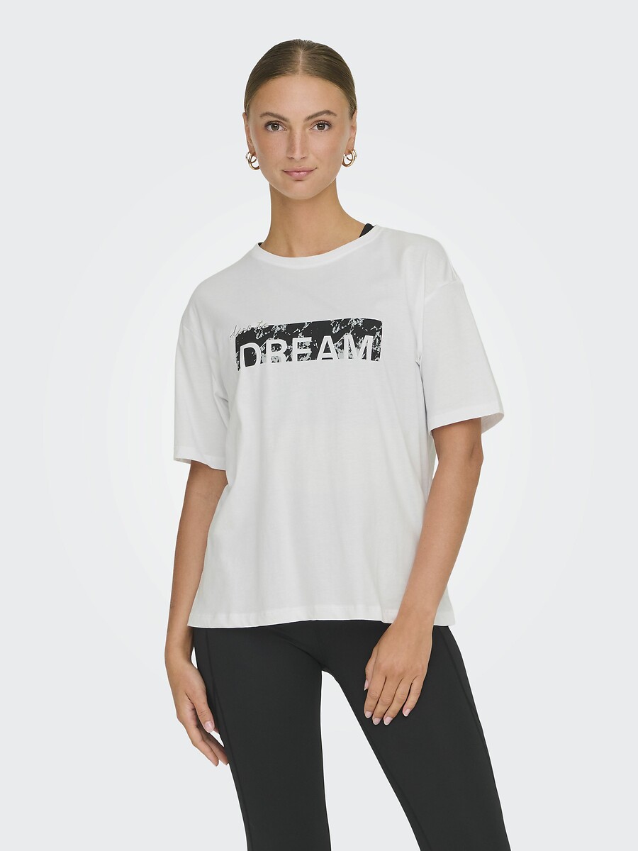 ONLY PLAY<br>Camiseta Space Life, modelagem solta e gola redonda