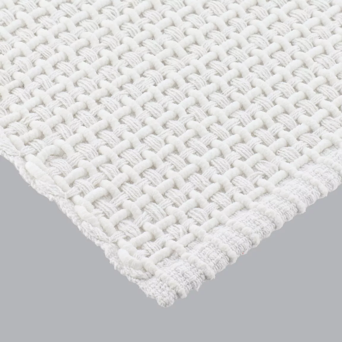 Tapis de salon coton (50 x 90 cm) Mimetisme Blanc