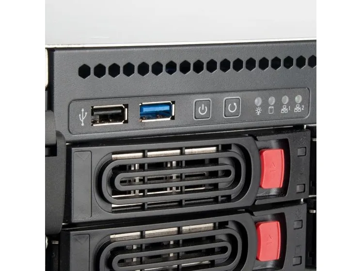SilverStone RM43-320-RS - Rack-monterbar - 4U - forlænget ATX / SSI EEB - SATA/SAS - hot-swap (ATX / PS/2) - USB