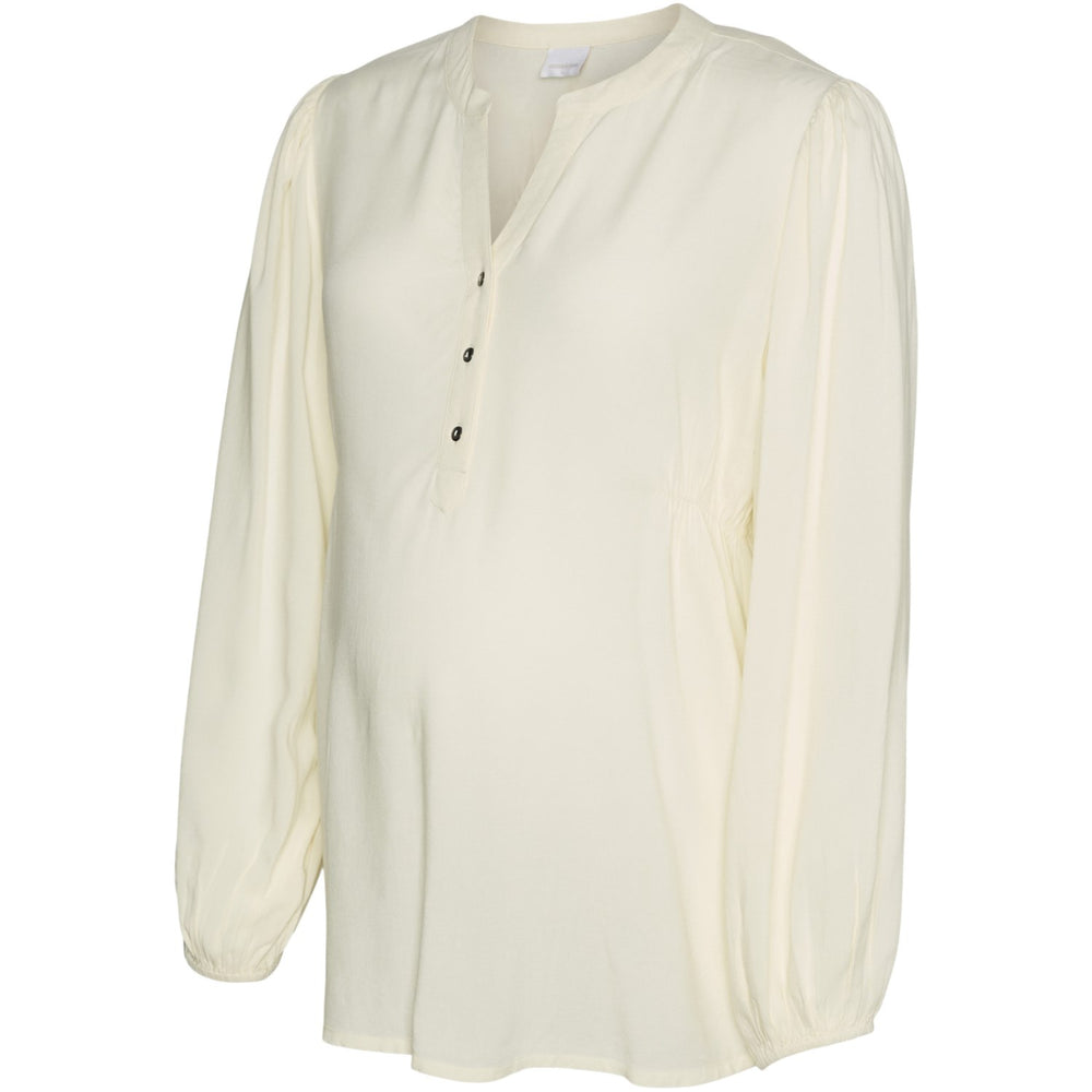 Køb Mama;licious Birch Mlmercy Lia L/S Wo Top 2F Noos