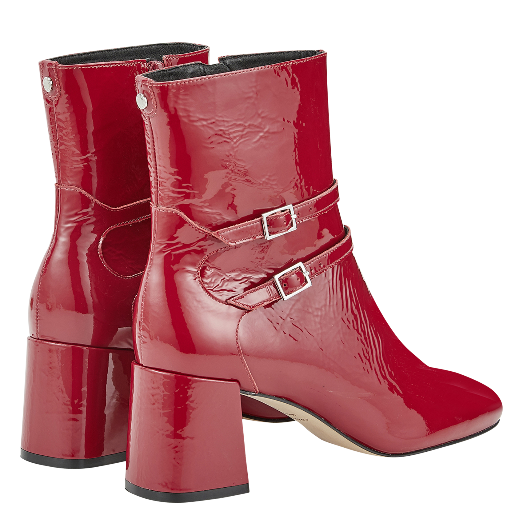 BLANCA - Bottines en cuir vernis | Rouge