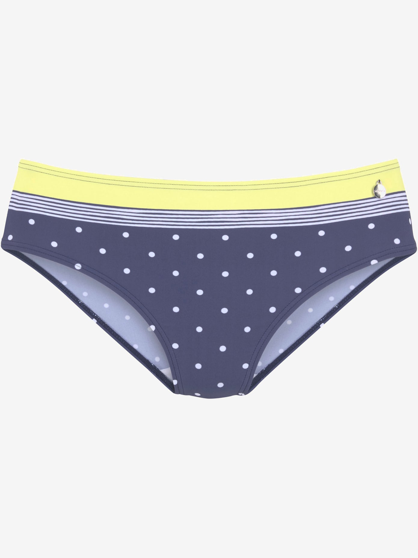 Bas de maillot de bain imprimé à pois et rayures