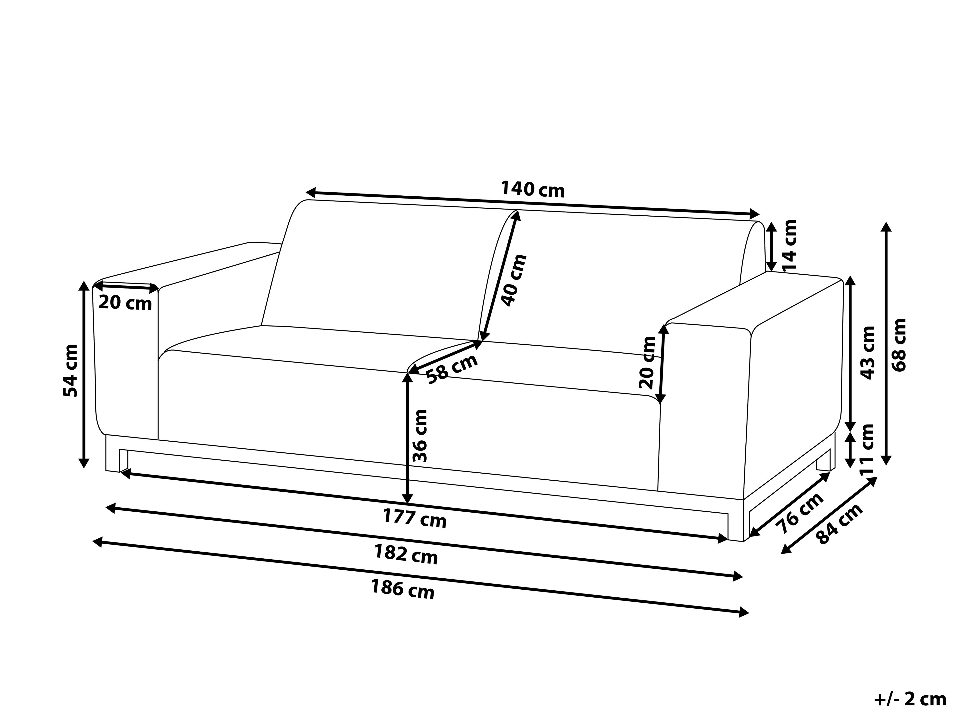 Tuin loungebank 3-zits ROVIGO Beige