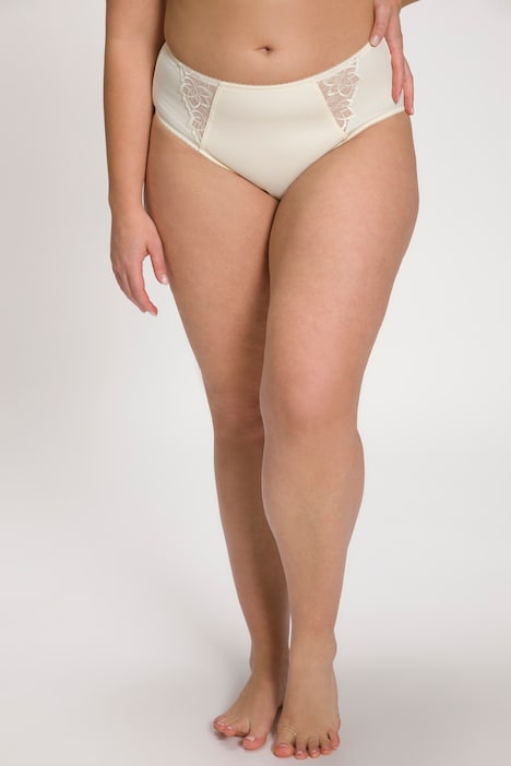 Slip, florale Spitzeneinsätze, Mikrofaser