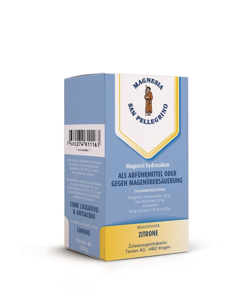 MAGNESIA SAN PELLEGRINO Brause Plv Zitrone 125 g<br>125 g, Brausepulver, Zitrone