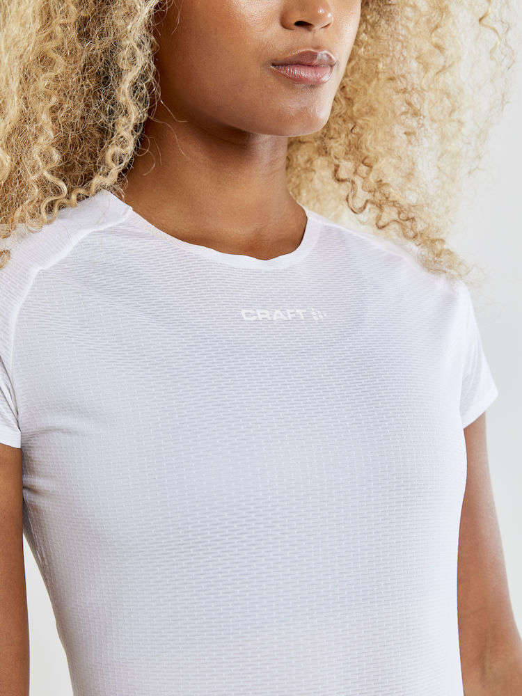 Craft Pro Dry Nanoweight Ondershirt Korte Mouwen Wit Dames