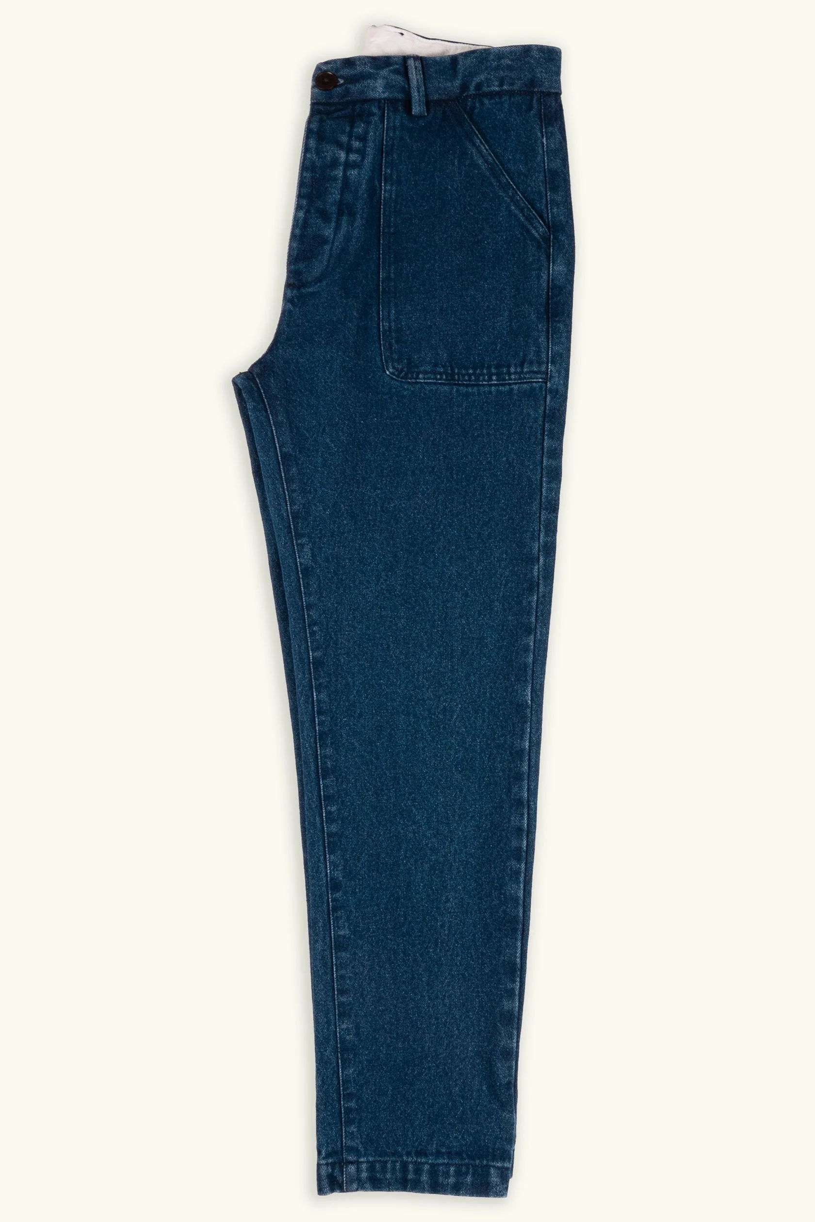 Pantalon fatigue en denim | Bleu