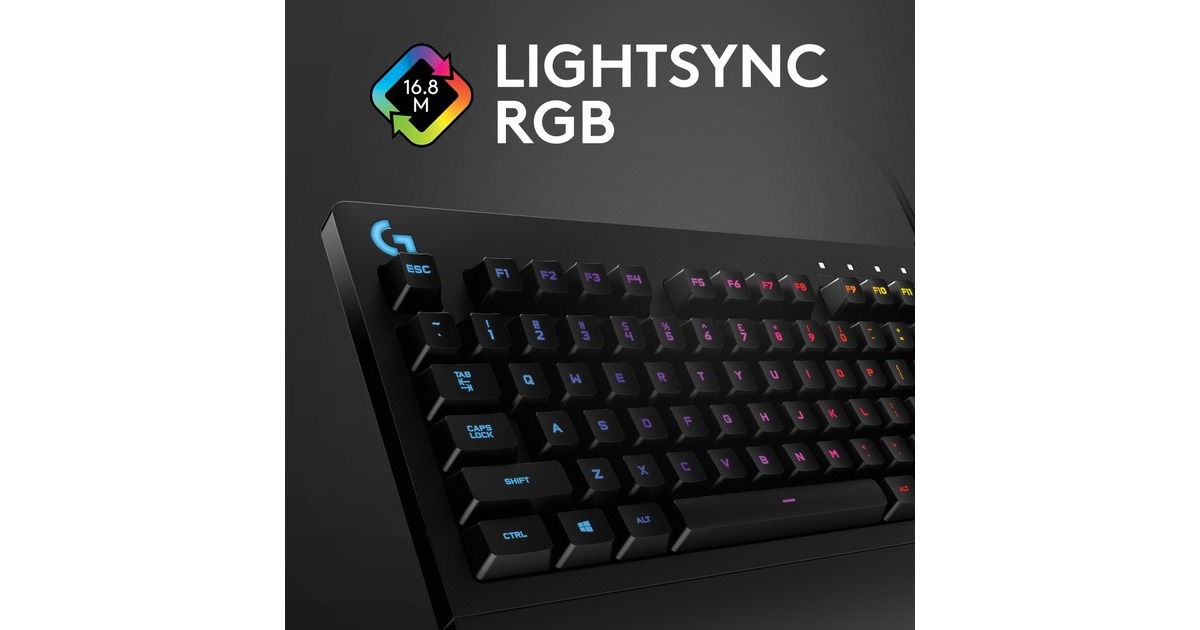 LogitechG213 Prodigy Gaming Keyboard  (Zwart, US-International, Mech dome, RGB leds)