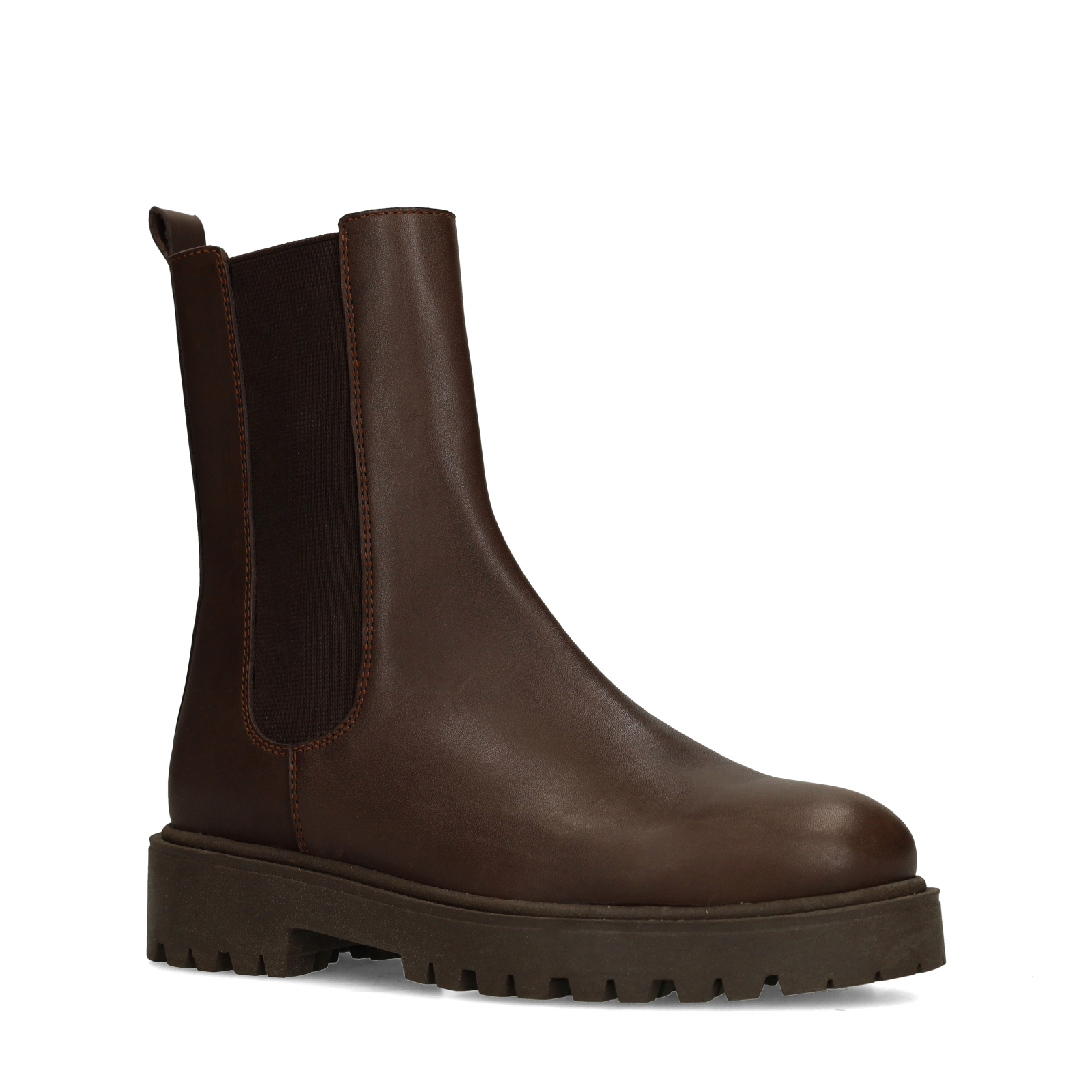 Bruine leren chelsea boots
