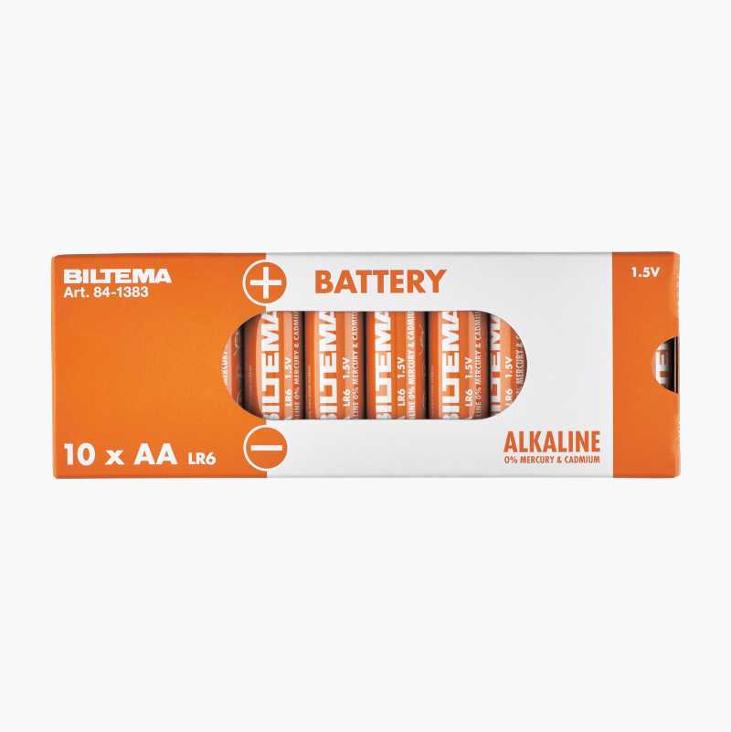 AA/LR6 Alkalisk batteri, 10-pk.