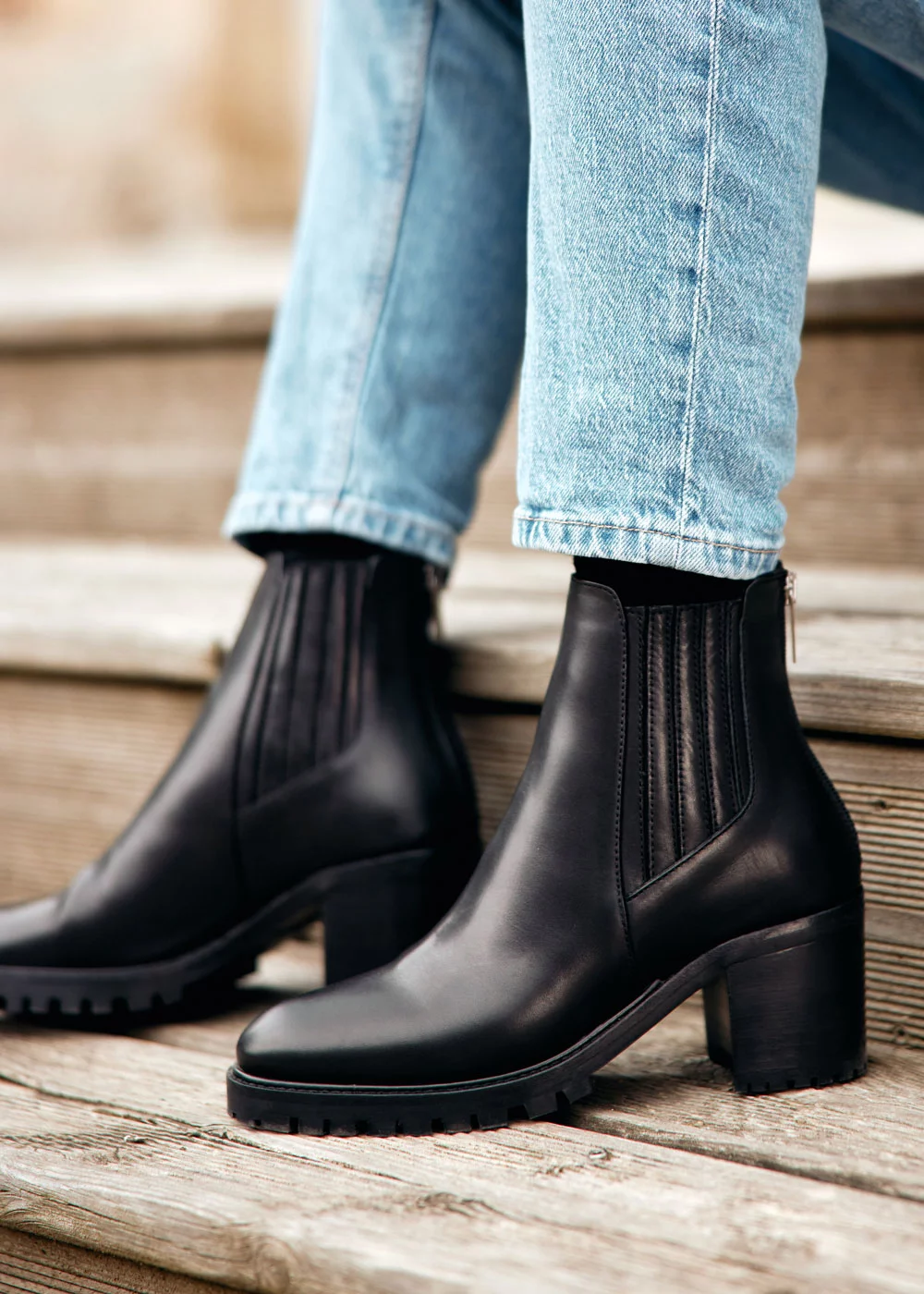 BOOTS IRLANDAIS CUIR NOIR