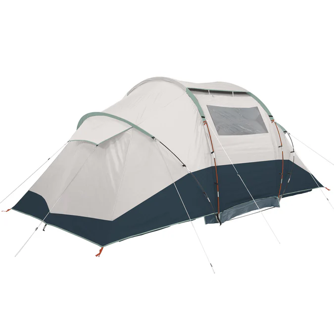 Decathlon Quechua - Barraca de Camping Familiar Impermeável Quechua Arpenaz Fresh & Black para 4 Pessoas com 2 Quartos