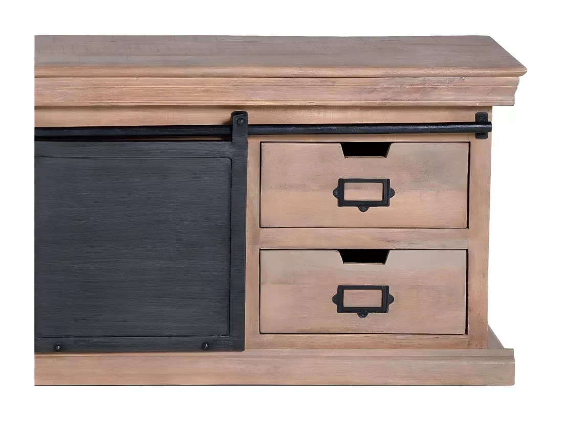 Meuble TV de style industriel. Multicolor.Giner y Colomer.55x40x170