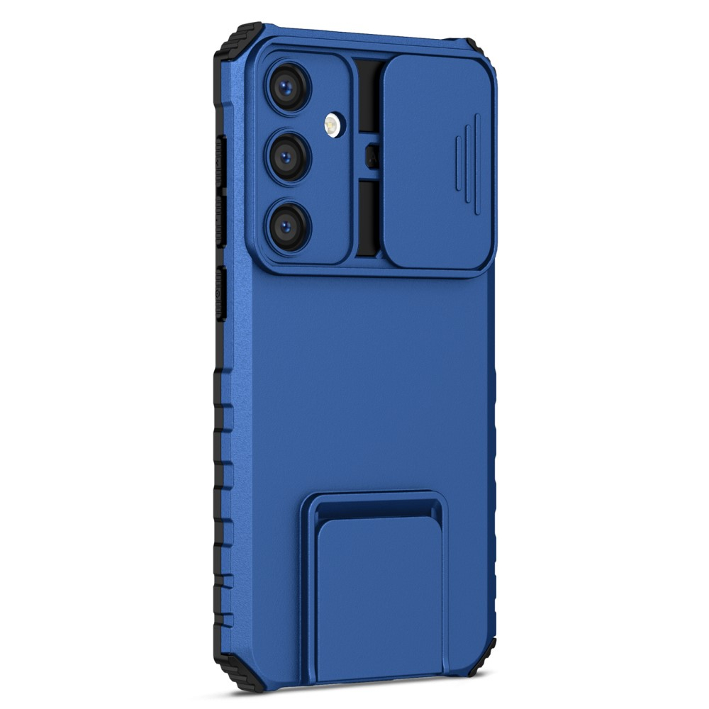 Samsung Galaxy S24 Hybrid Outdoor Hardcase Hülle mit Cam-Slider   Kickstand - Blau (Matt)