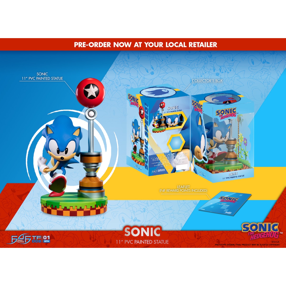 First 4 figurs Sega actionfigur (Sonic the Hedgehog)