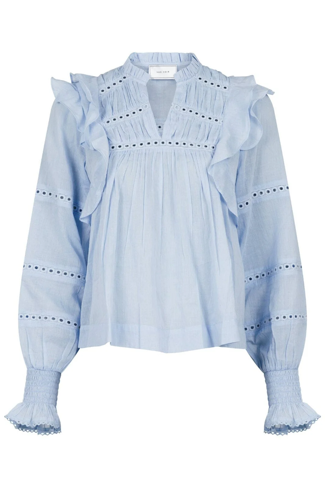 Neo Noir Aurika S Voile Blouse light blue