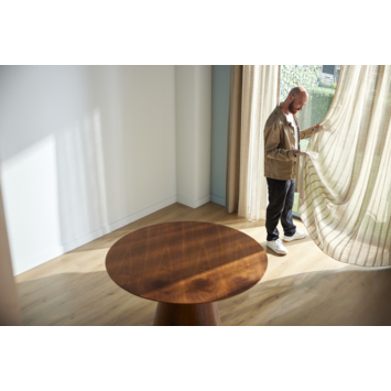 KARWEI eettafel Ivar bruin MDF hout Ø 120 cm