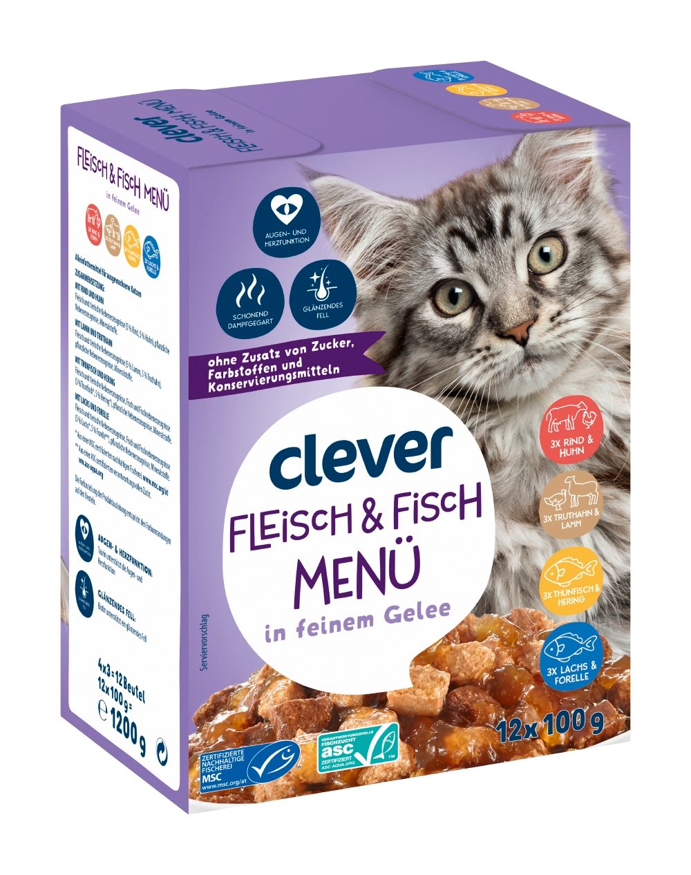 Clever Fleisch & Fisch Menü in feinem Gelee