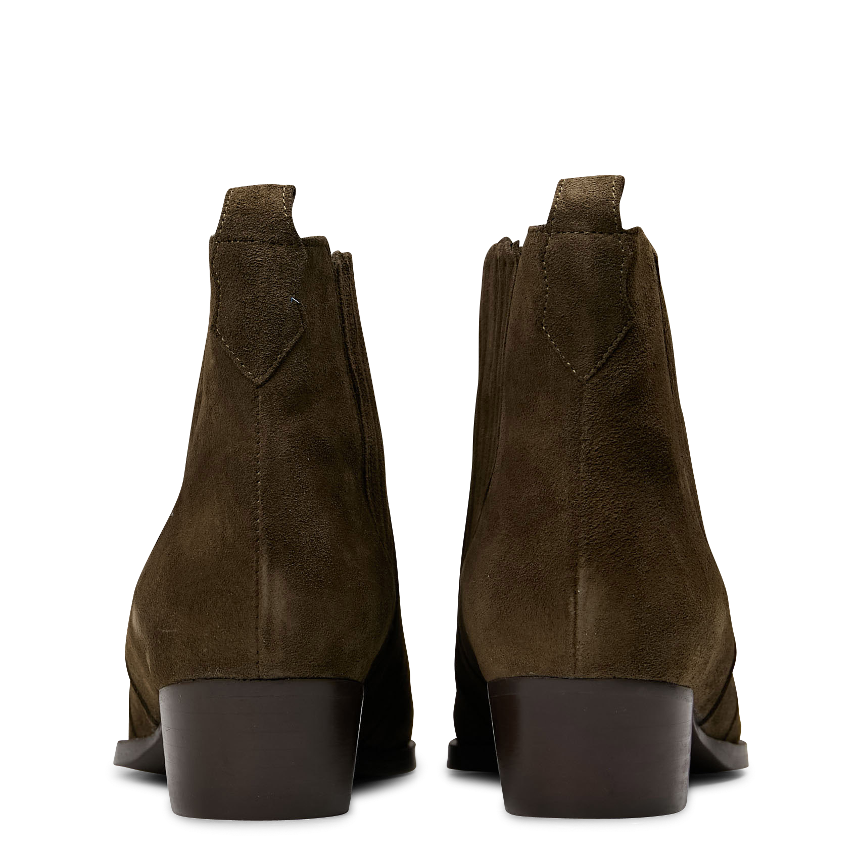 Bottines en cuir velours | Vert