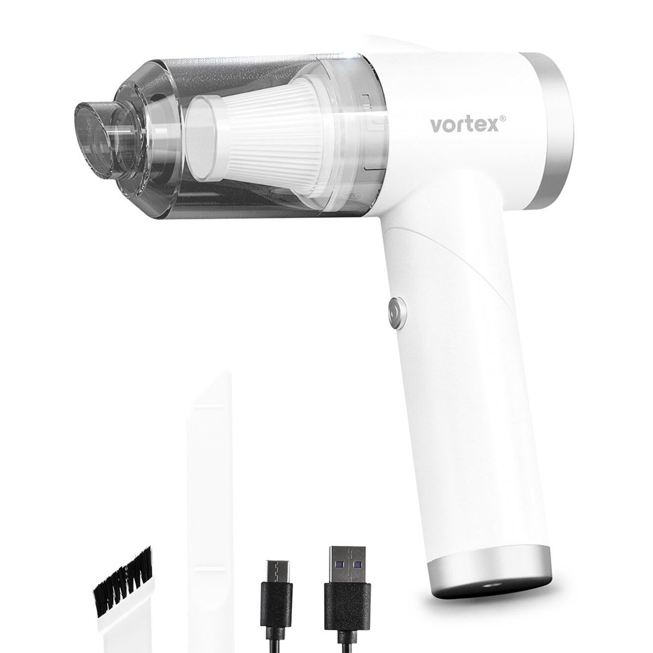Vortex Aspirateur à main sans fil pliable avec éclairage LED  blanc