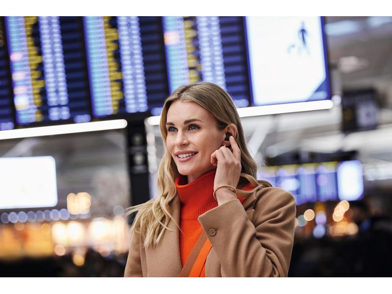 Jabra Headset Evolve2 Buds MS USB-C Professionelle Anrufe unterwegs: Kompakte In-Ear-Bluetooth-Kopfhörer entwickelt für hybrides Arbeiten