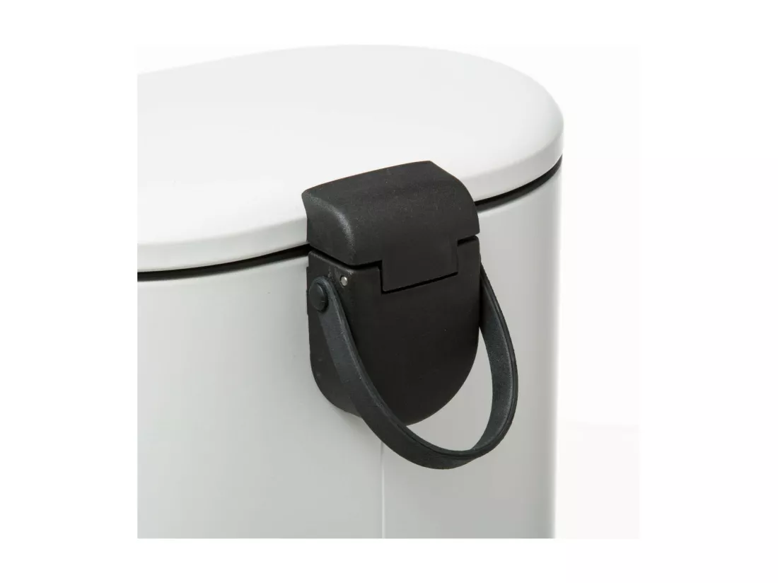 Poubelle de salle de bain en métal Blanc Soft Close 6 L