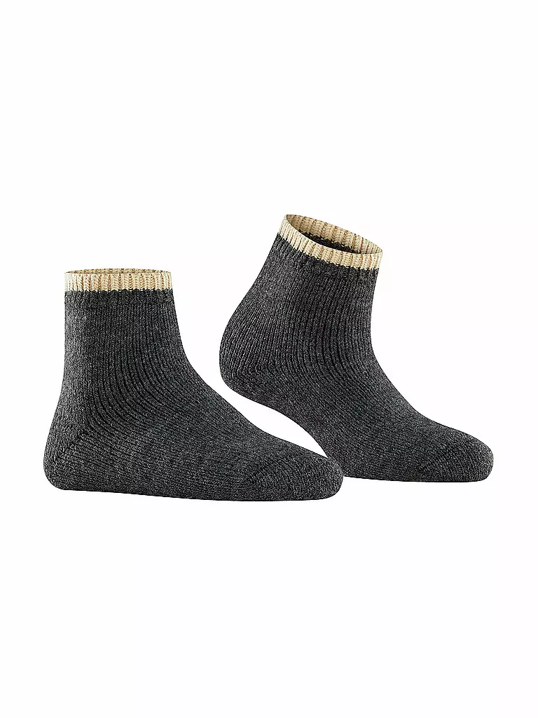FALKE Socken Cosy Plush anthra.mel schwarz