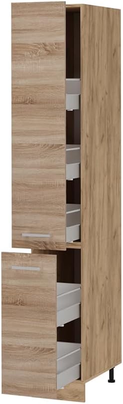 Vicco Apothekerschrank R-Line, Medizinschrank für die Küche, Sonoma, 30 cm
