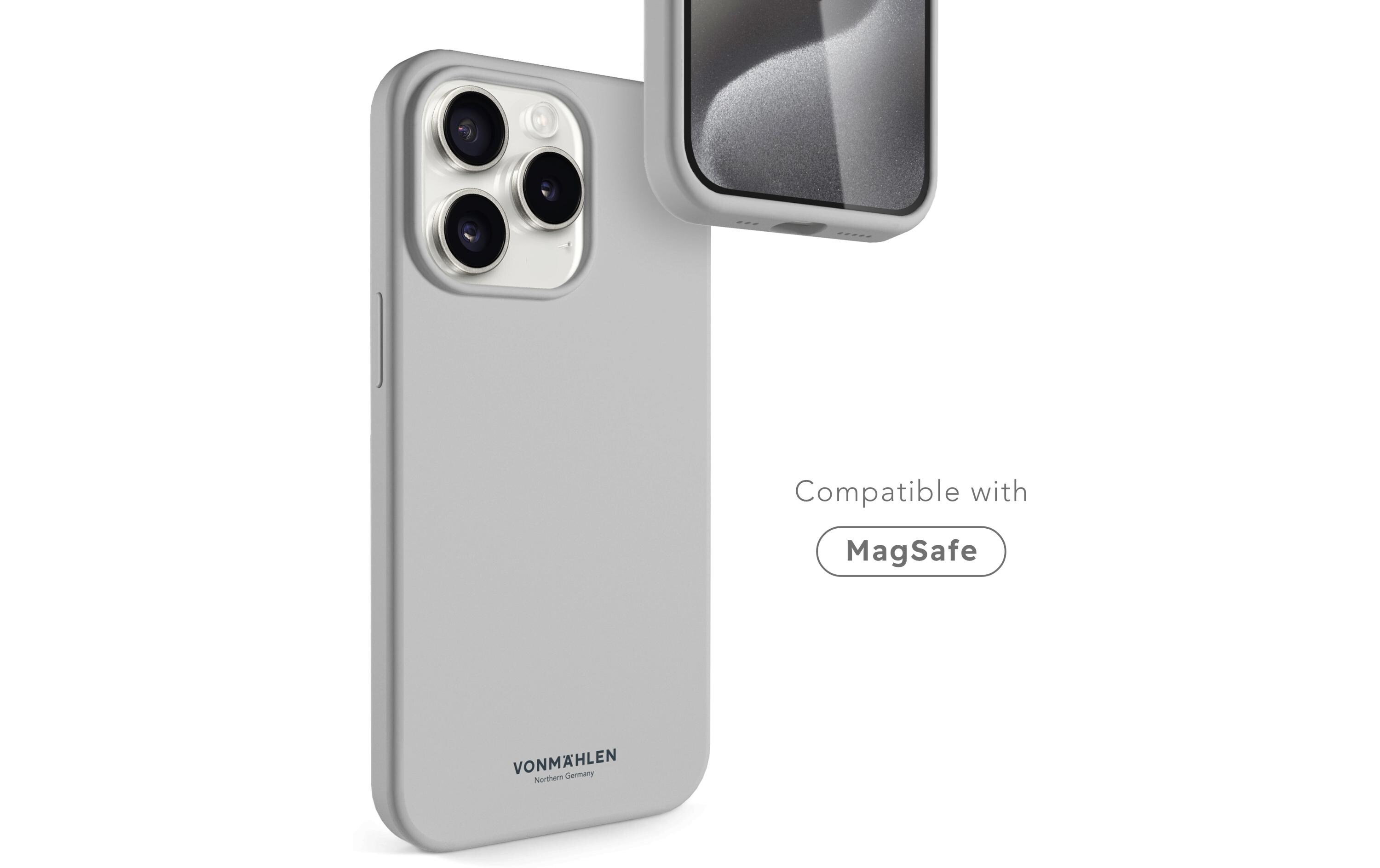 Back Cover Eco Silicone iPhone 15 Pro Light GraySilicone Backcover für das Apple iPhone 15 Pro