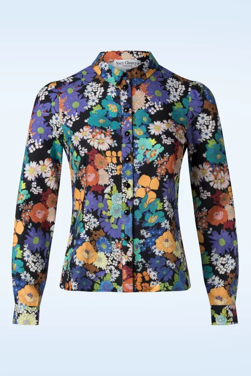 Very Cherry Jane blouse in winter fiesta