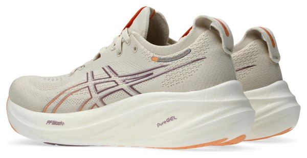 Chaussures Running Asics Gel-Nimbus 26 Beige/Orange Femme