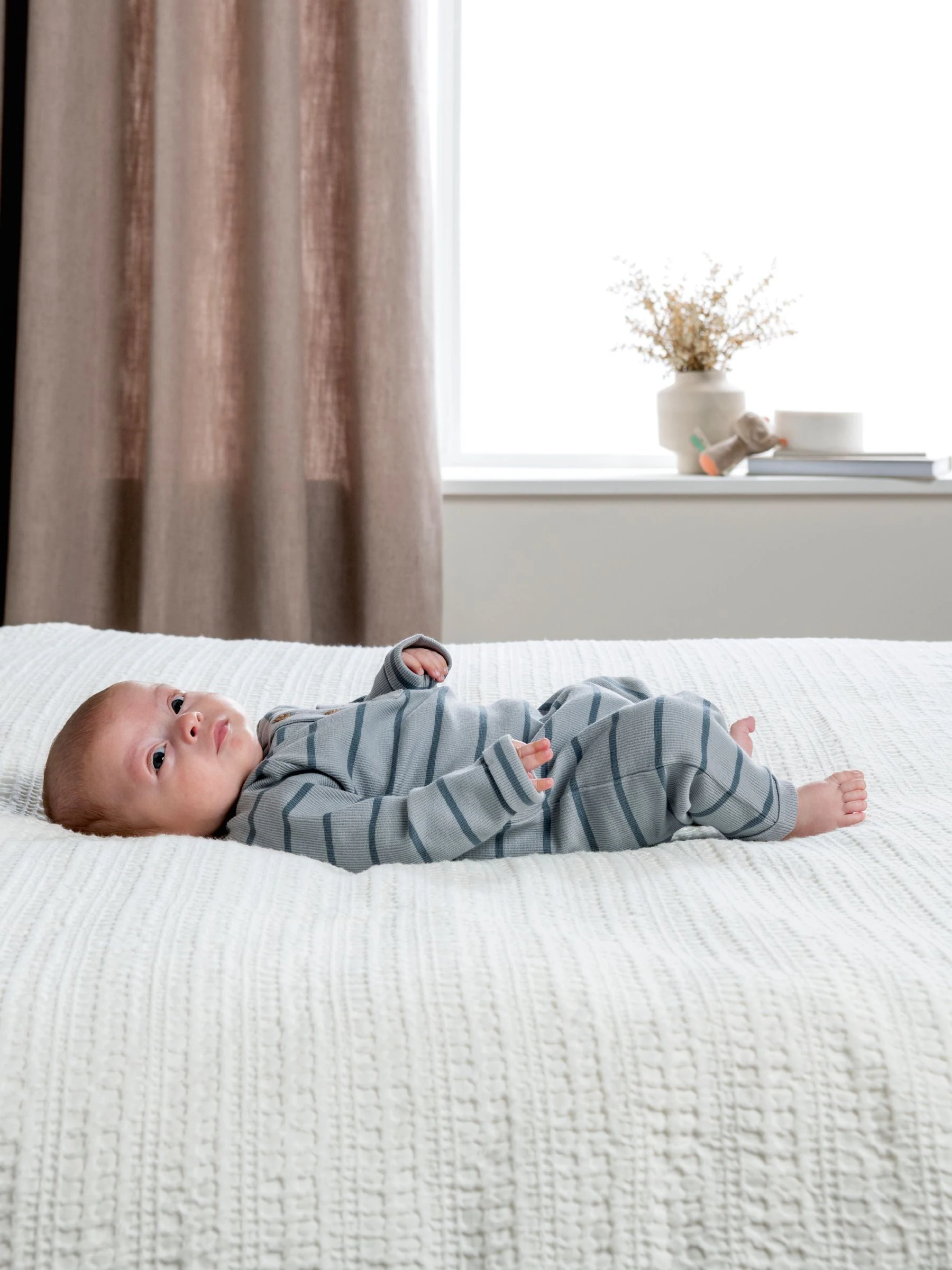 Mamas & Papas Striped Rib Romper