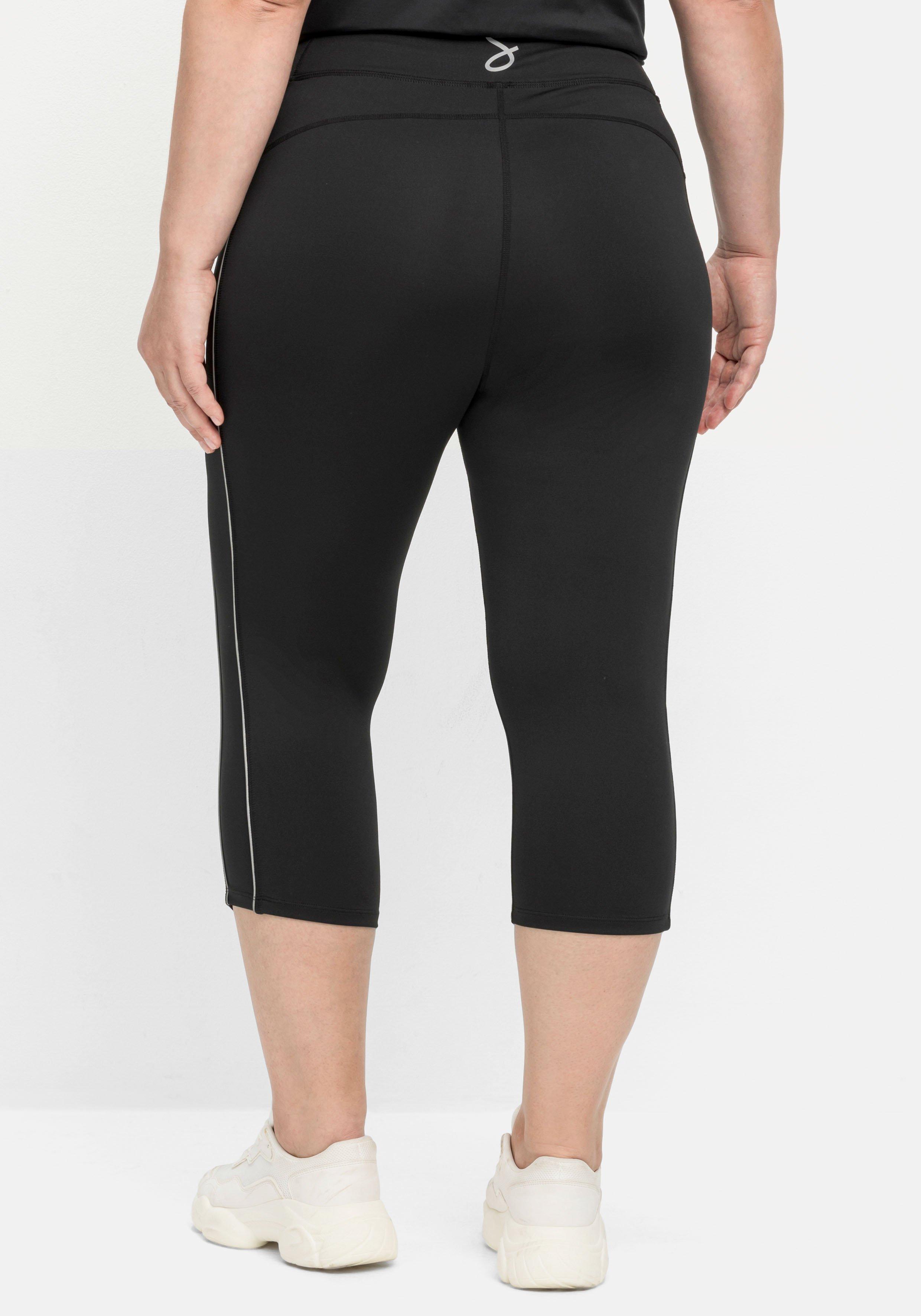 Sporthose in Caprilänge, mit Kontraststreifen