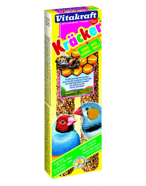 Vitakraft Exoten Honing-Kracker - Vogelsnack - 2 stuks