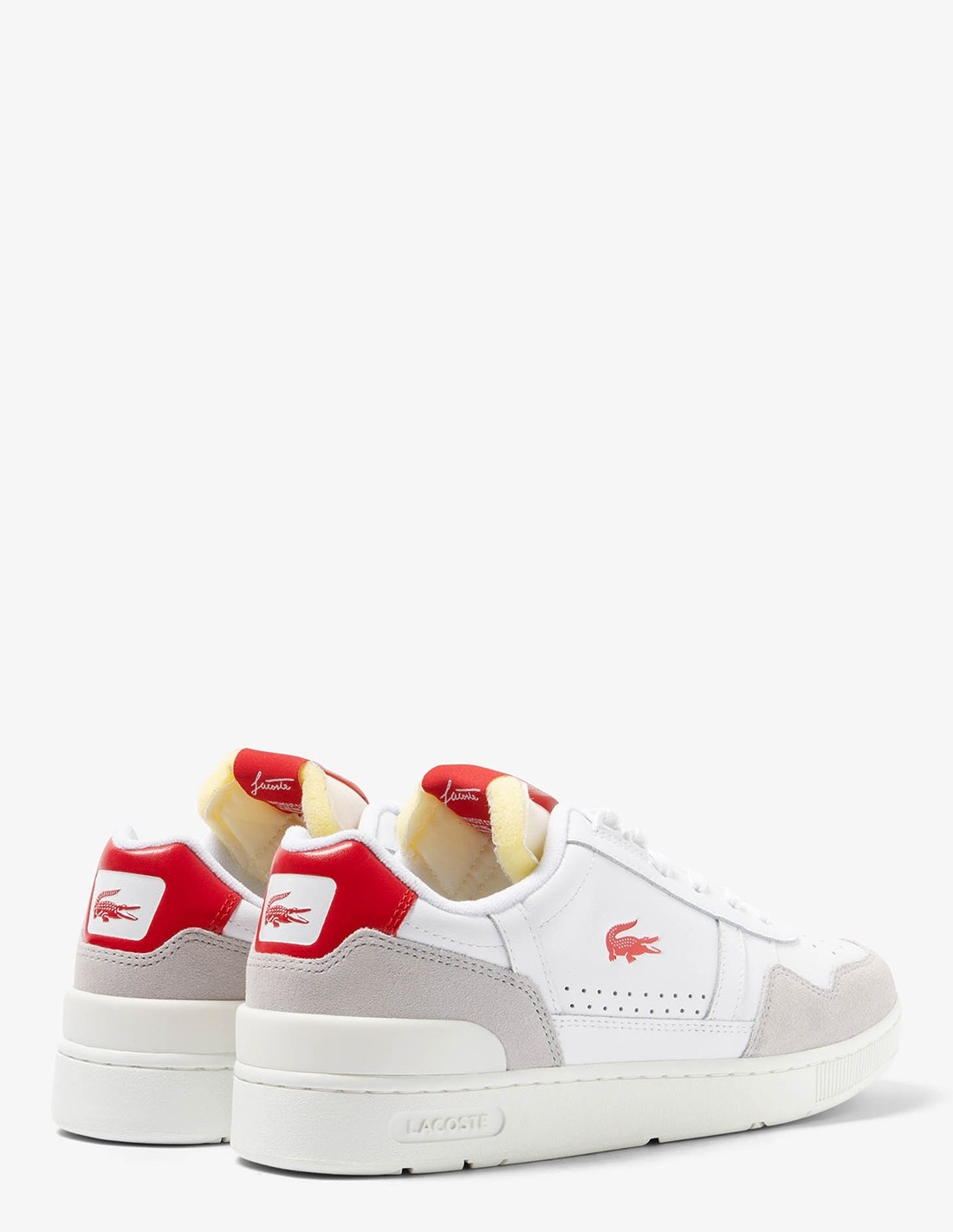lacoste Sneakers Homme t-clip 223 5 sma Blanc/Rouge