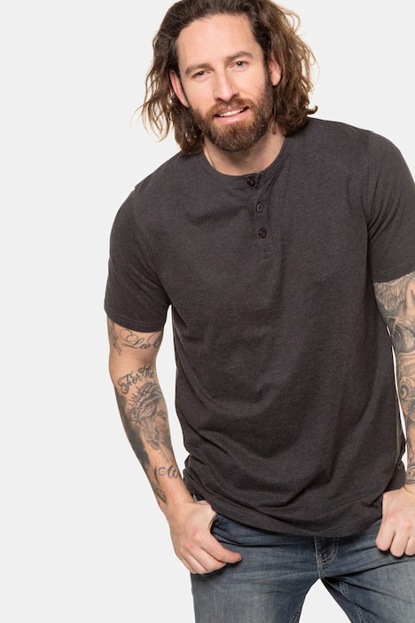 Henley, Basic, Knopfleiste, Halbarm