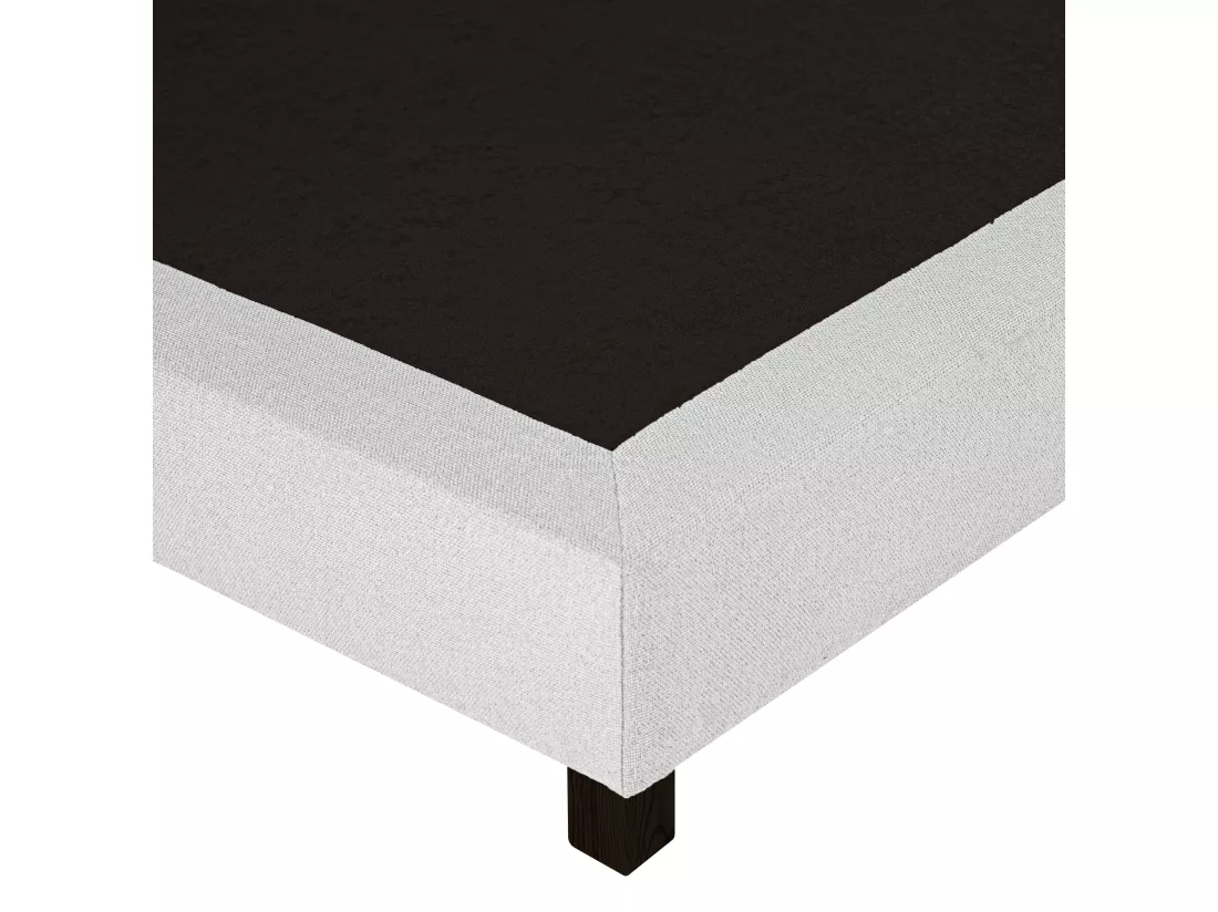 Sommier tapissier 160x200, gris, Gamme Prestige Hôtel, bois massif + pieds offerts