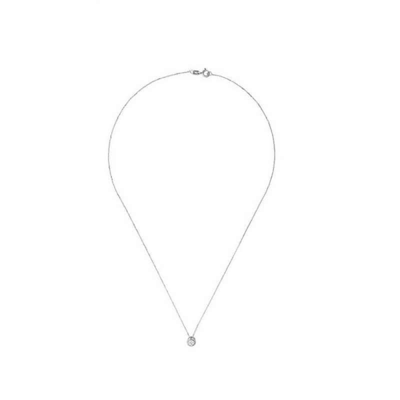 Pendentif Or Blanc et Diamant