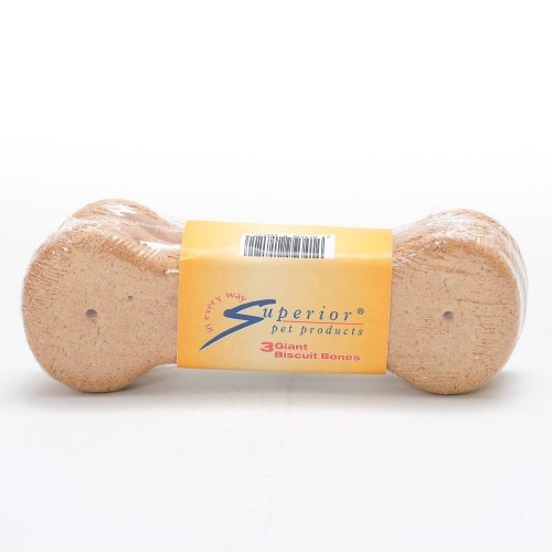 Pacote com 3 biscoitos gigantes em formato de osso para cães