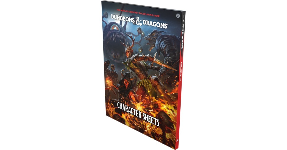 AsmodeeDungeons & Dragons 5.0 - Characters Sheets 2024 boek  (Engels, 2+ spelers, vanaf 12 jaar)