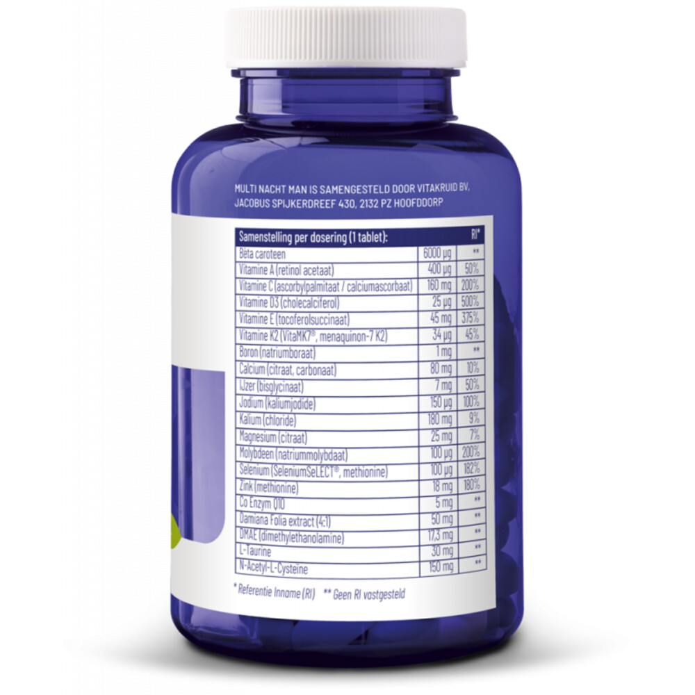 Vitakruid Multi Nacht Man 90 tabletten