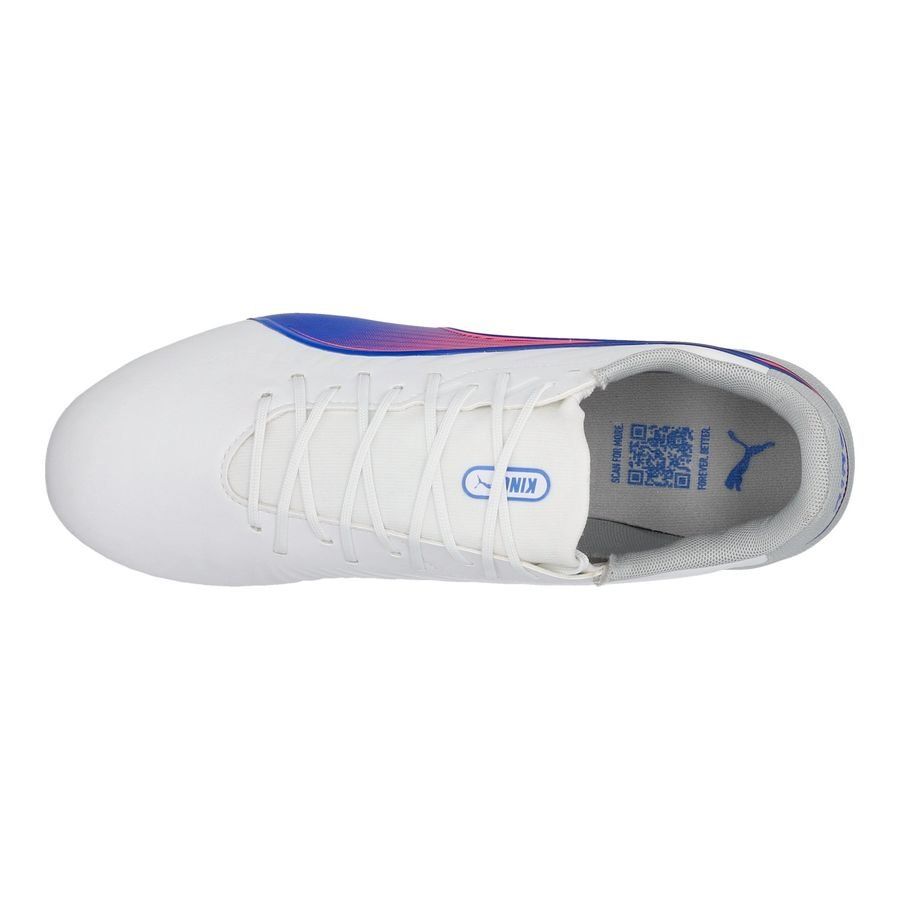 PUMA King Match FG/AG Formula - Blanc/Bleu/Flat Light Gray