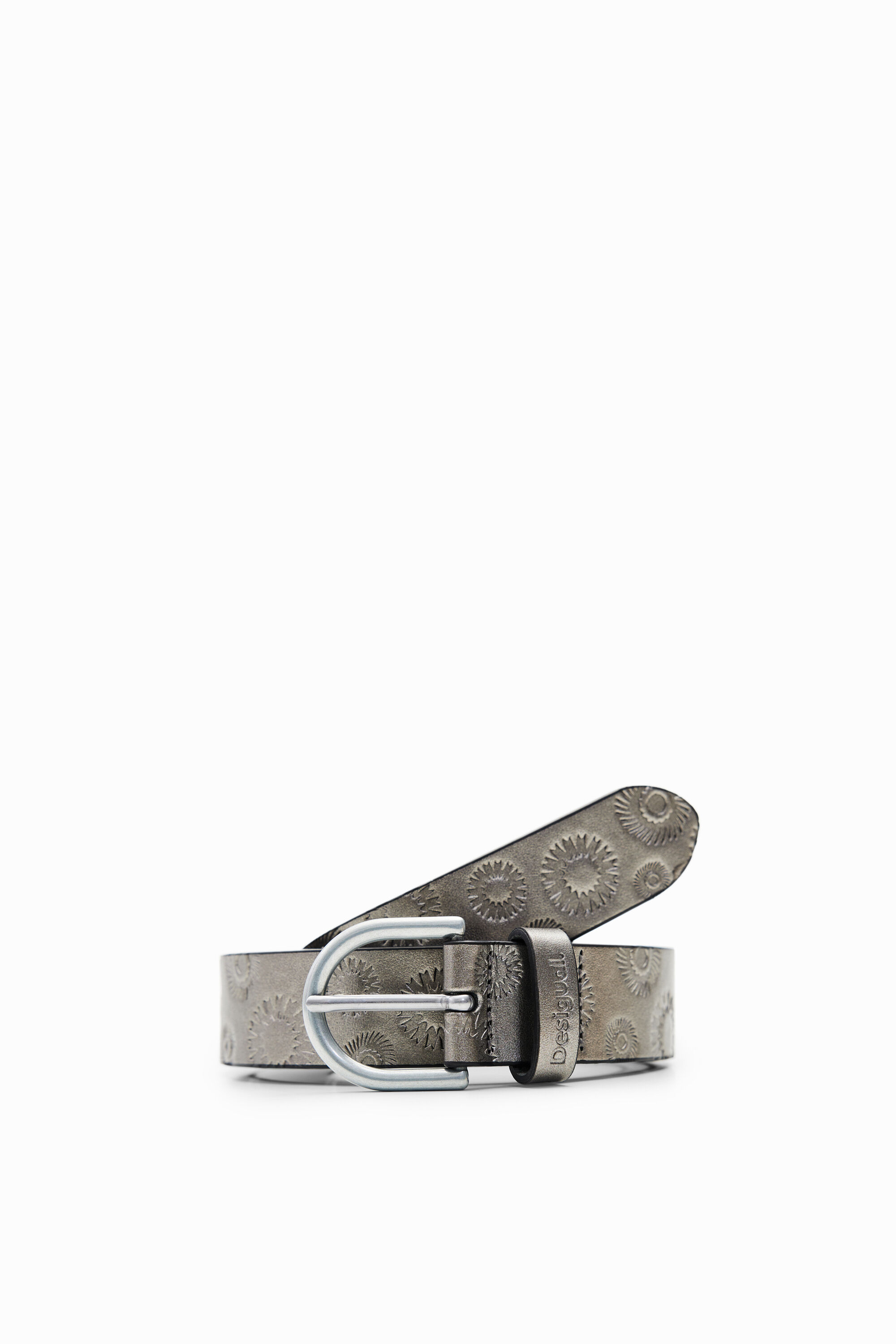 Ceinture géométrique métallisée