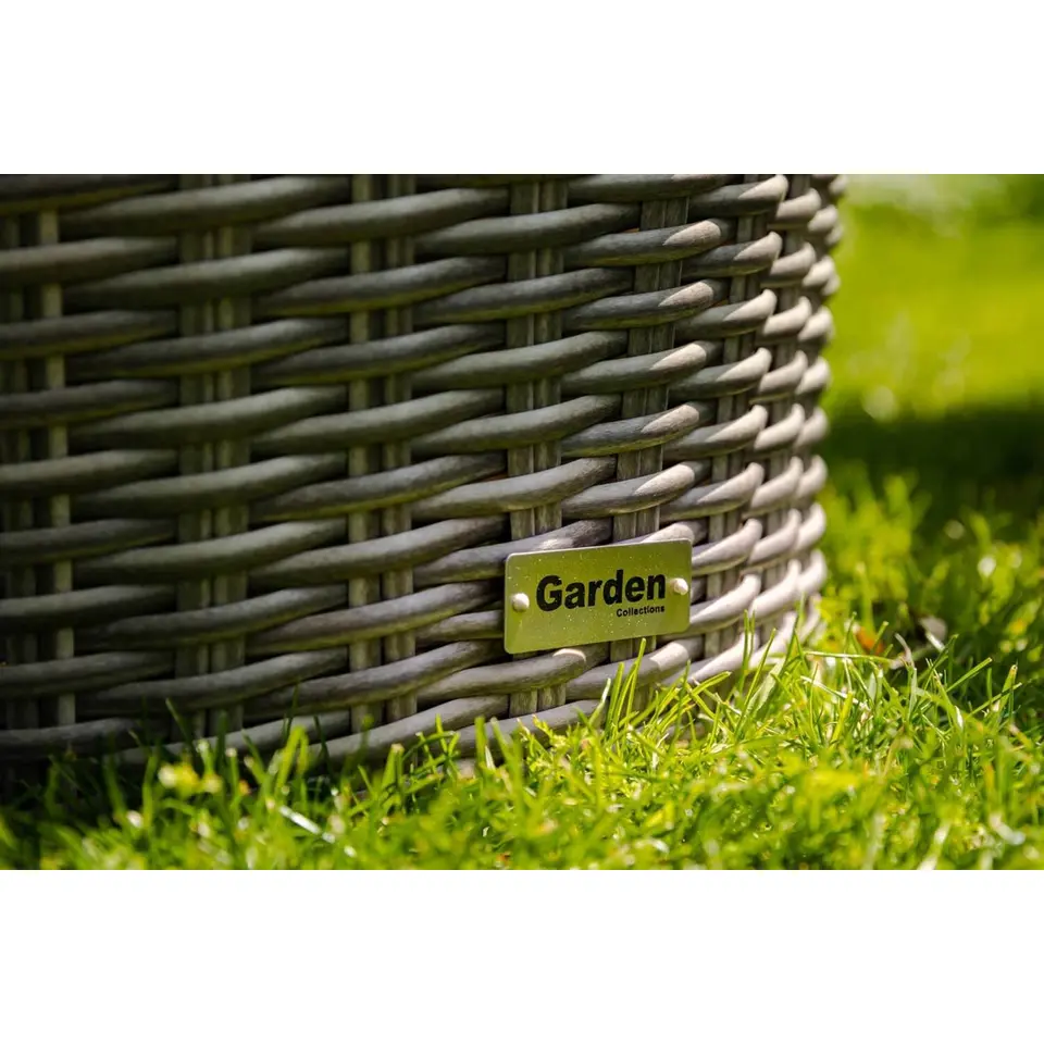 Bistroset 2 personen Wicker Grijs Garden Collections Dover