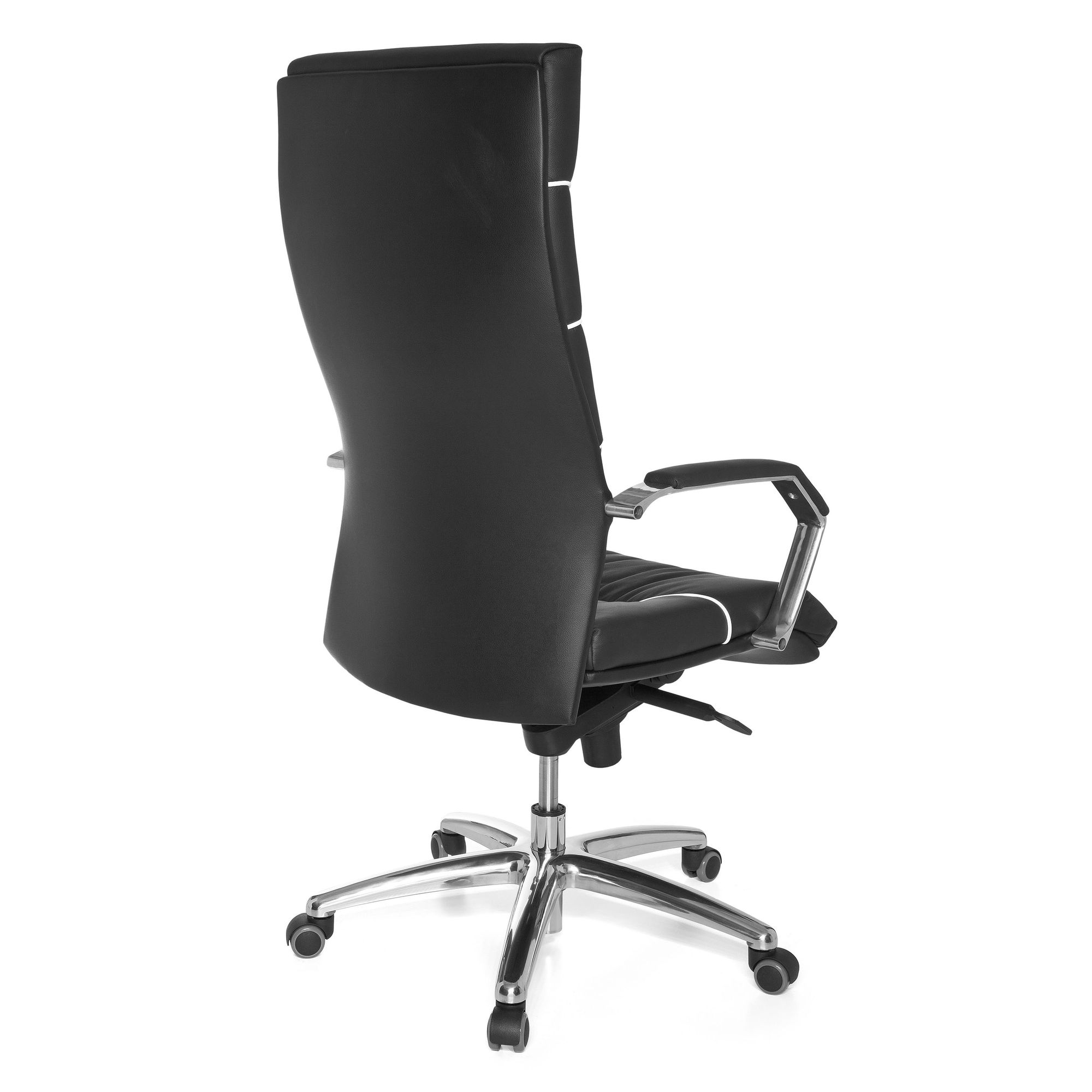 FineBuy XXL Chefsessel Echtleder schwarz Bürostuhl Drehstuhl Schreibtischstuhl