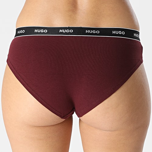 Lot De 3 Culottes Femme 50480157 Bordeaux Rouge Rose